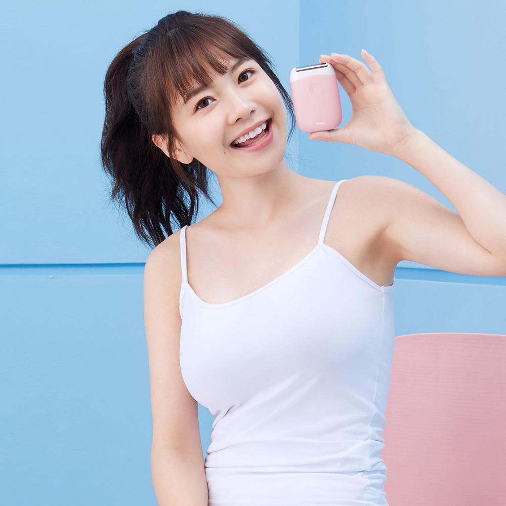 Máy cạo lông phụ nữ Xiaomi Smate pin sạc cạo lông tay chân lông bikini tiện lợi không đau rát -Minh Tín Shop