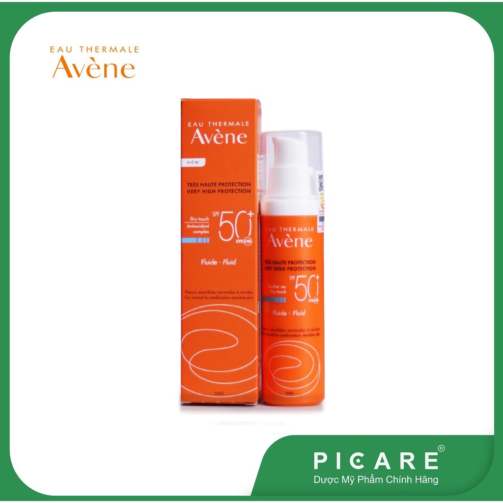 Kem chống nắng cho da thường, da hỗn hợp Avene Protection Fluid SPF50+ 50ml