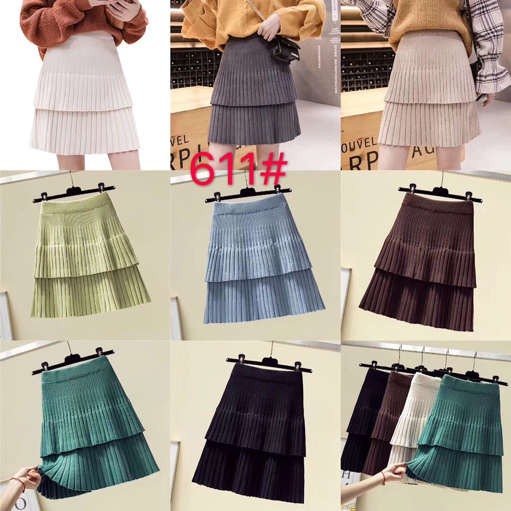 Chân váy len 2 tầng QC siêu đẹp | BigBuy360 - bigbuy360.vn