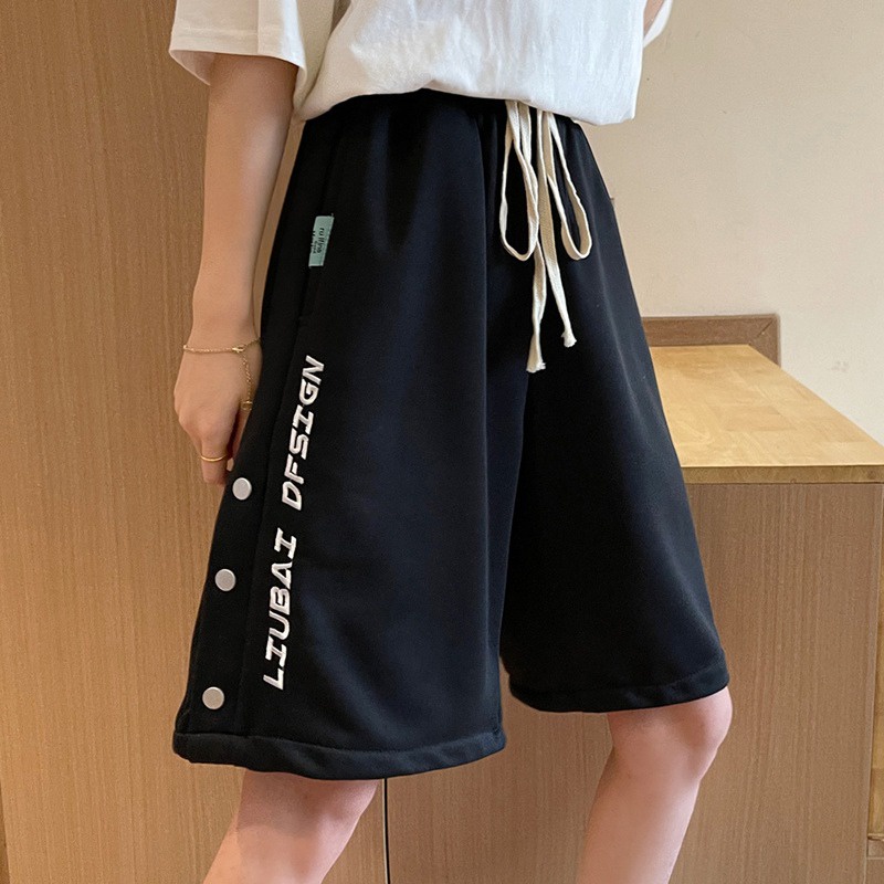 Quần short ZHELIHANGFEI thể thao ống rộng lưng cao thời trang mùa hè cho nữ