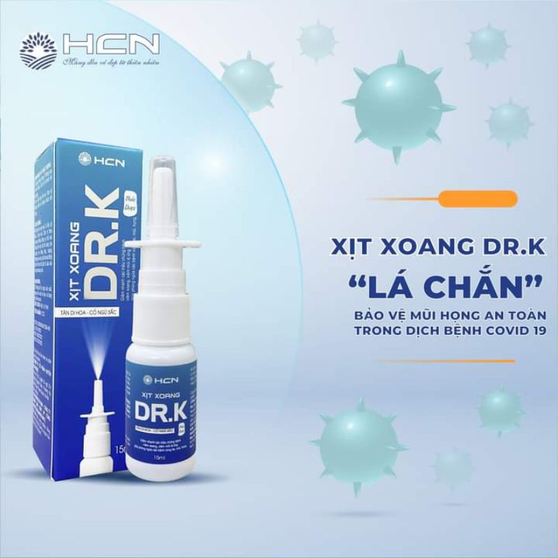 Xịt xoang DR.K 15ml sổ mũi viêm mũi xoang