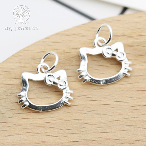 Charm bạc mặt mèo hello kitty treo - NQ Jewelry