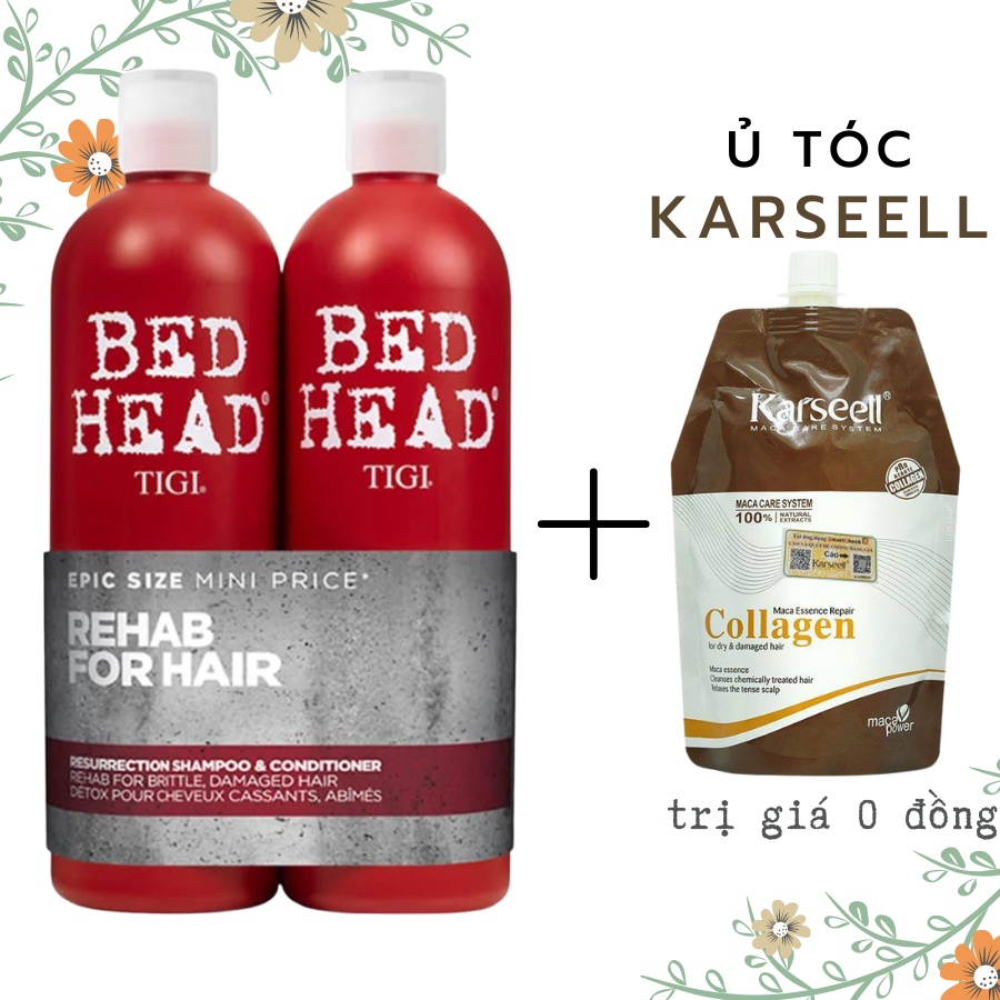 Cặp Dầu Gội - Xả TIGI Bed Head Màu Đỏ [ Hàng chính Hãng ]