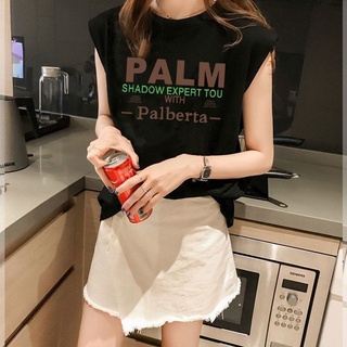 Áo thun Palm sát nách thể thao nữ thời trang