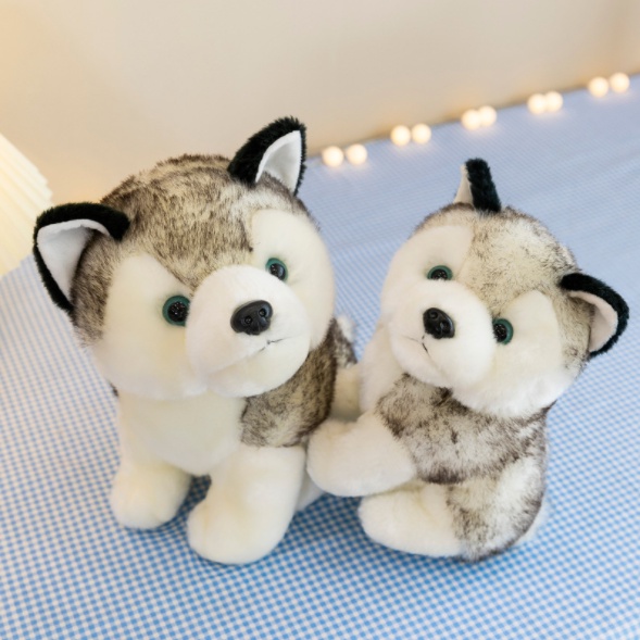 chó bông husky G25B32 gấu bông dễ thương 25cm 20cm