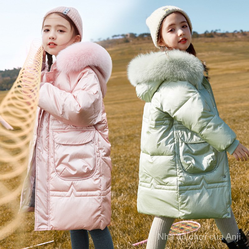 Children Girls Long Coat Winter Children Coat Thick