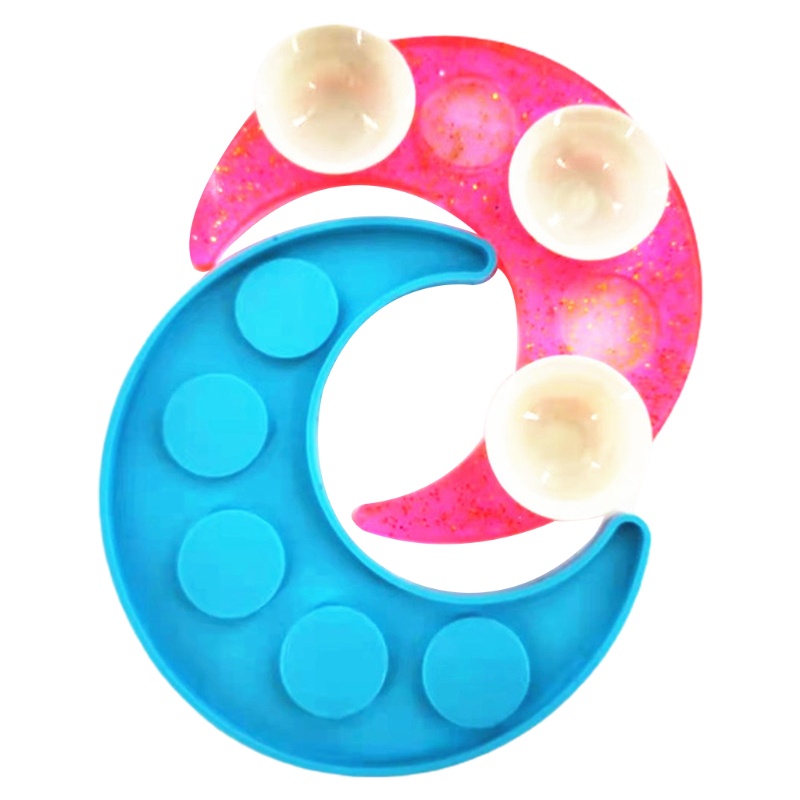 Khuôn Silicone 5 Lỗ Làm Đế Nến Epoxy Resin