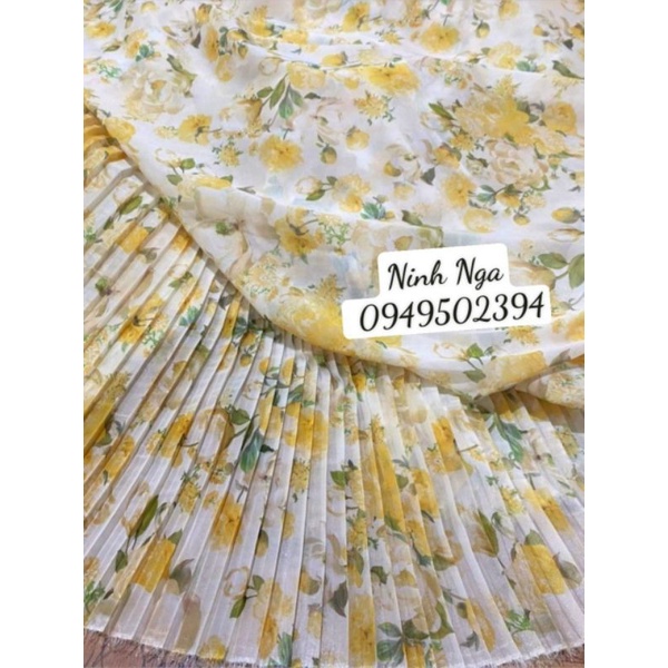 Vải tơ hoa dập ly