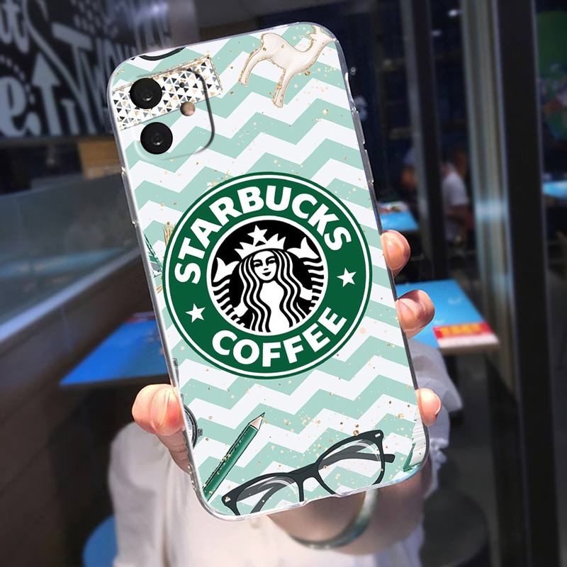 Ốp Điện Thoại Silicon Mềm Trong Suốt Hình Logo Starbucks Cho OPPO A53s A55 A56 A94 Reno 5 5F 6 6Z Lite A95 YN13
