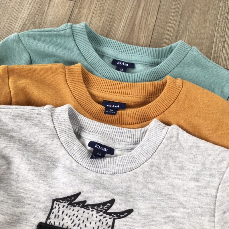 Áo nỉ bé trai Kiabi dư xịn, áo sweater nỉ bông bé trai