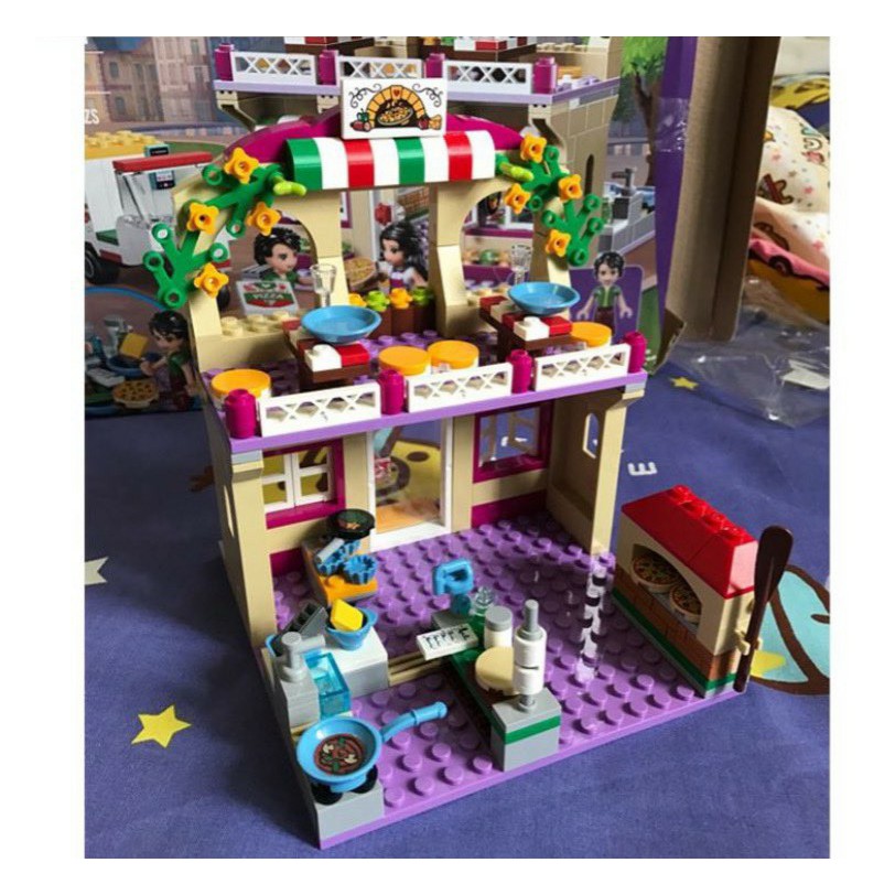 Lắp ráp xếp hình NOT Lego Friends Bela 10609(310 mảnh) : Cửa Hàng Piza Hồ Trái Tim