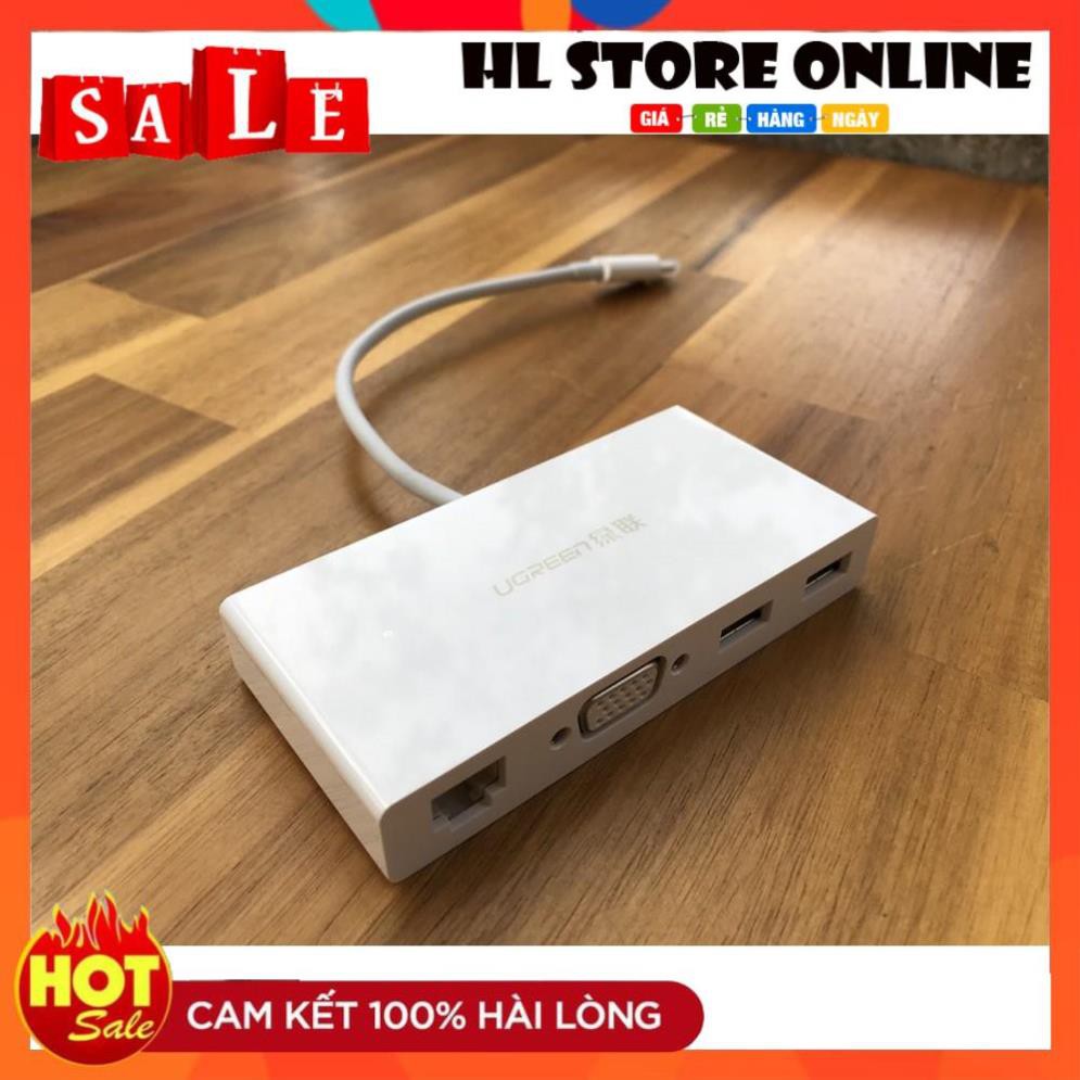 💖 Cáp Chuyển USB Type-C To VGA Tích Hợp RJ45, USB 3.0 UGREEN 40378