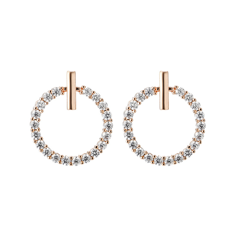 Khuyên Tai Đính Đá Zircon Đơn Giản Thời Trang Cho Nữ