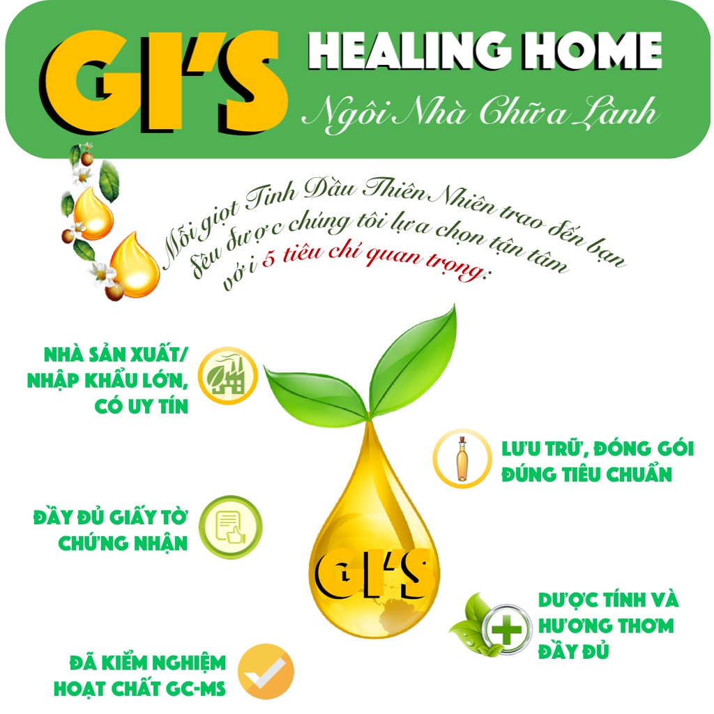 Lọ Đựng Bình An GI’S Healing Home – Ống Hít Tinh Dầu Giải Toả Cảm Xúc Tiêu Cực - Tinh Dầu Thiên Nhiên đầy đủ Dược Tính