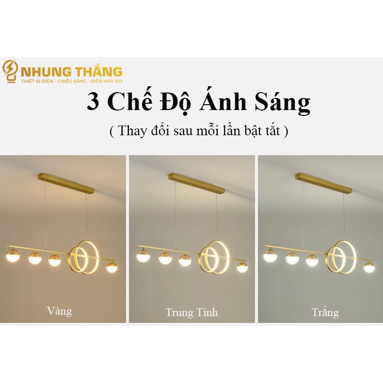 Đèn Thả 6 Bóng DGT-2096 Vàng ,DGT-1508 Đen - 3 Chế Độ Ánh Sáng - Decor Trang Trí Phòng Ăn,Phòng Khách Sang Trọng Cao Cấp