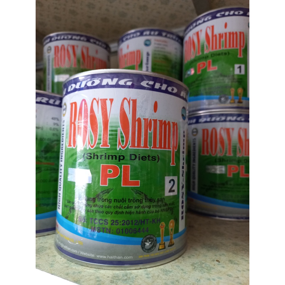 THỨC ĂN CHO TÔM, CÁ. ROSY POST SỐ 1, LON 500GR