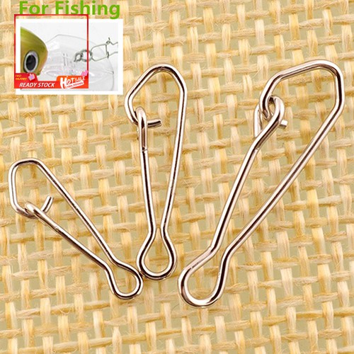 Set 100 móc khóa mồi câu cá bằng thép không gỉ kích thước 15/ 17/ 22mm