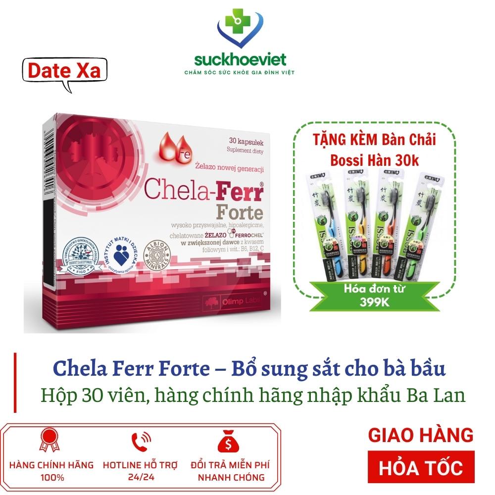 Chela Ferr Forte bổ sung sắt hữu cơ cho mẹ bầu - hộp 30 viên