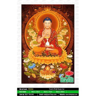 tranh đính đá tự làm ảnh phật dược sư siêu đẹp