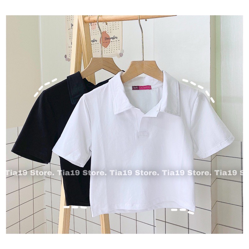 ÁO POLO CROPTOP ( ẢNH THẬT)