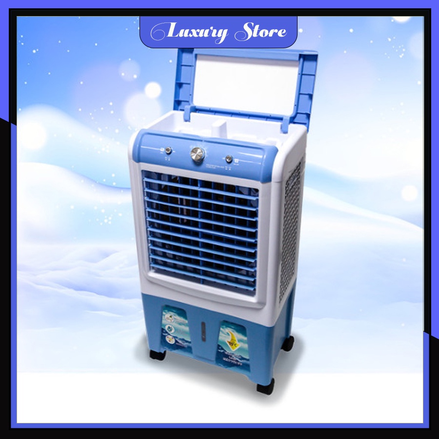 Quạt điều hòa hơi nước, hơi đá dung tích 40L công suất lớn  Tặng kèm 2 đá khô