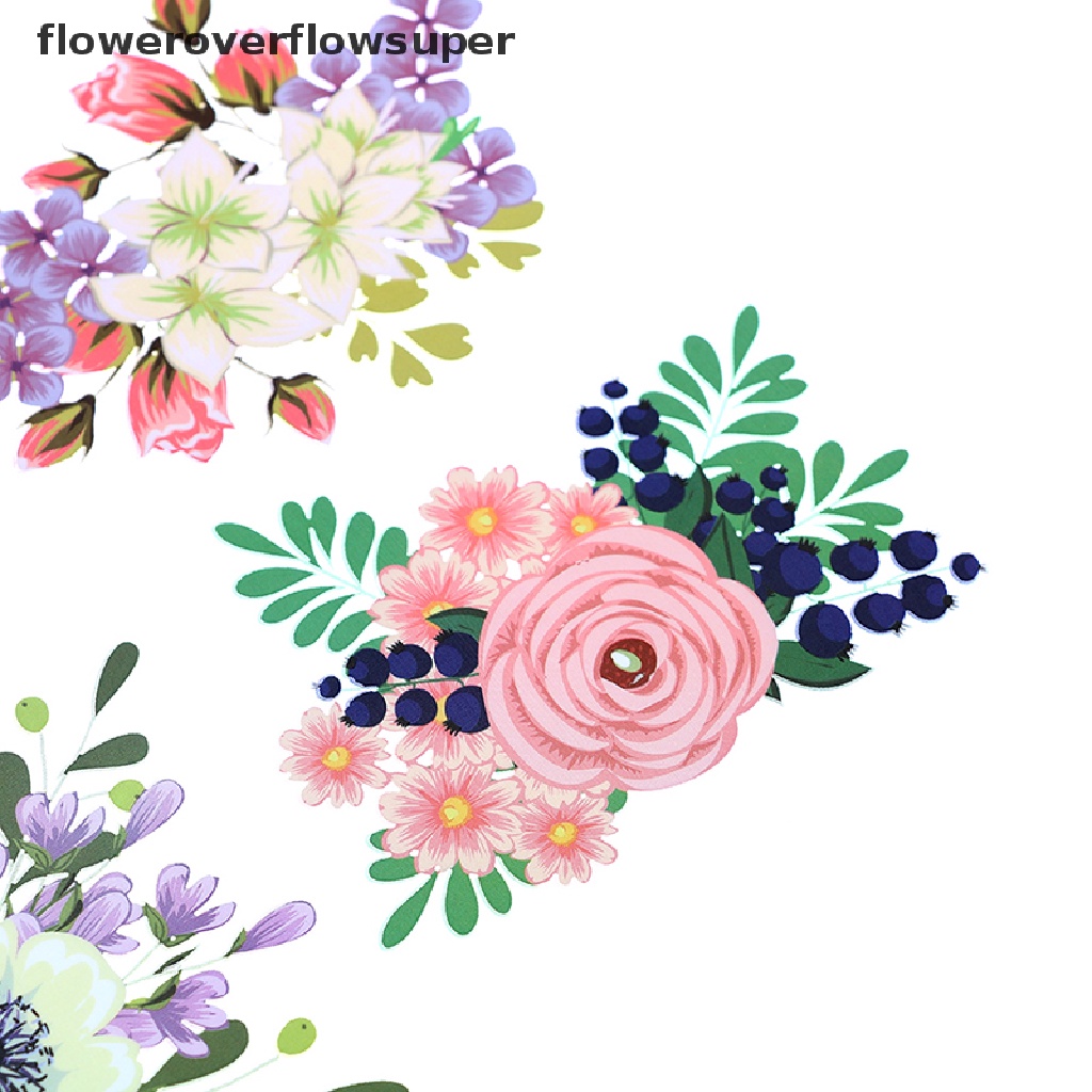 Miếng dán ủi trang trí quần áo hình hoa cách nhiệt