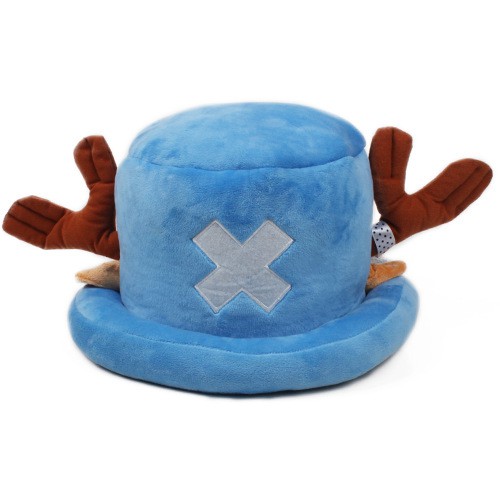 One Piece Mũ hóa trang nhân vật hoạt hình Tony Chopper bằng vải lông màu xanh dương nhạt dễ thương thời trang mùa đông