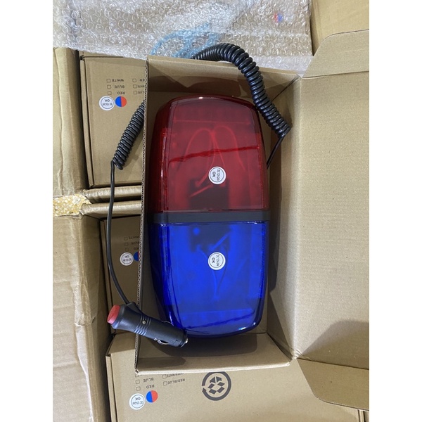 Đèn Chớp Police Xanh Đỏ Cho Xe Ưu Tiên 12V 24W 24 LED Gắn Nóc Cho Xe Cảnh Sát