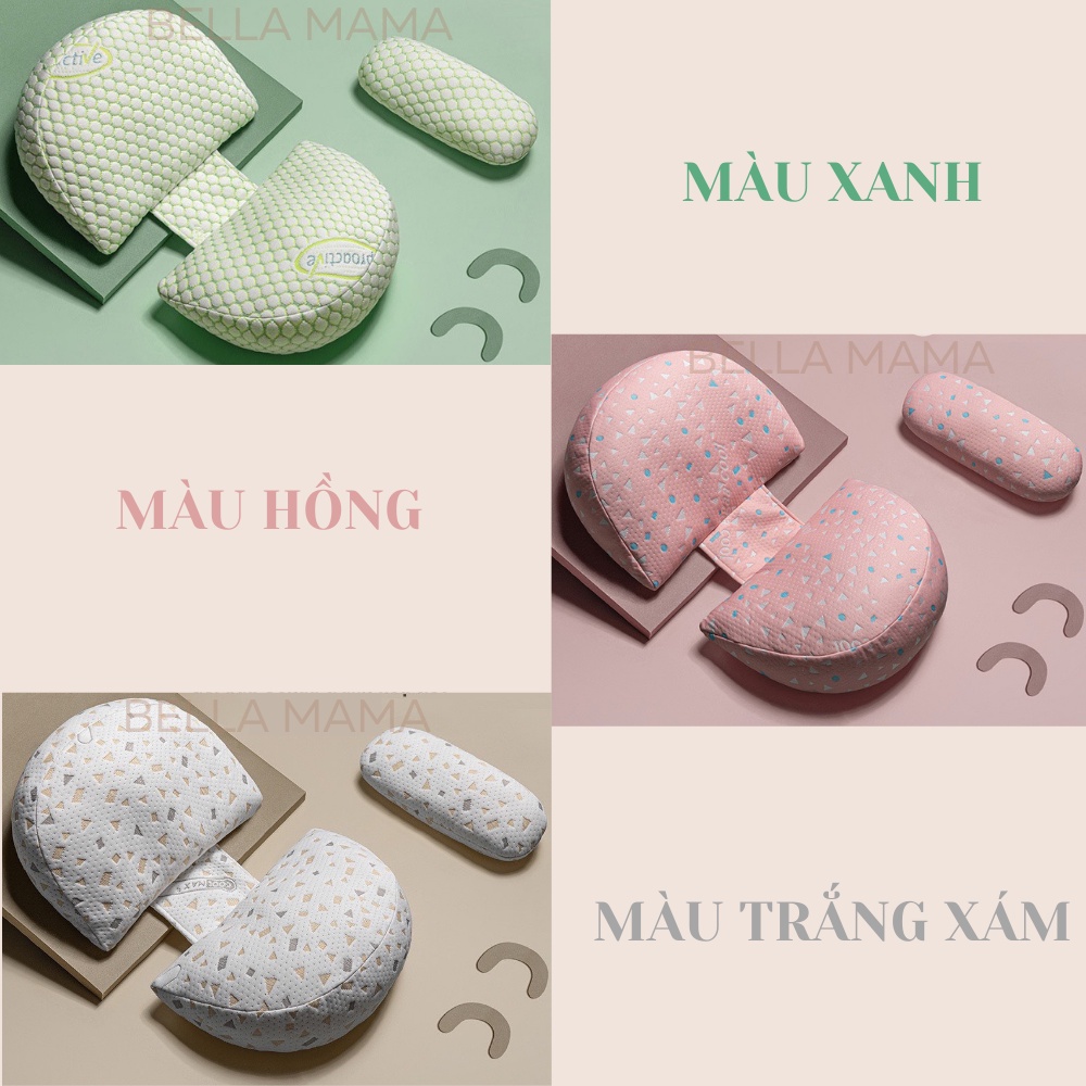 Gối Bầu Cánh Tiên Sợi Tre Cao Cấp Bella Mama Nâng Đỡ Bụng Hỗ Trợ Giảm Đau Lưng Cho Mẹ Bầu Hàng Loại 1- Gb03