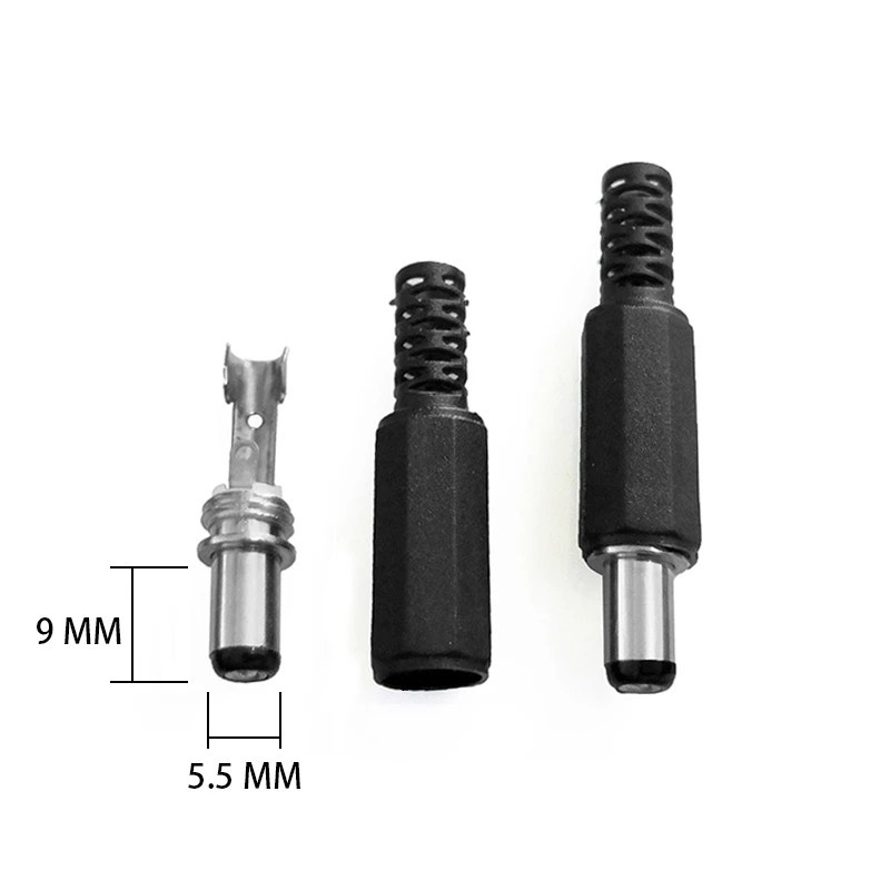 10 Đầu Nối Dây Điện Dc Dài 9mm Dài 5.5x2.1mm 5.5x25mm 30v 1a