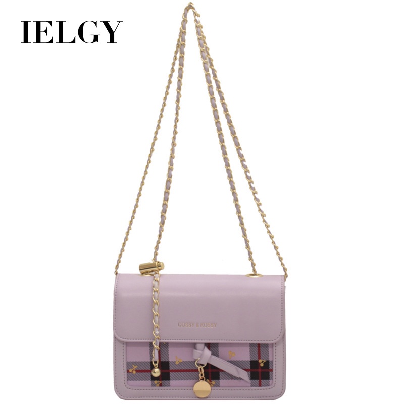 Túi Đeo Chéo Hình Vuông Cỡ Nhỏ Phối Dây Xích Thời Trang Cho Nữ