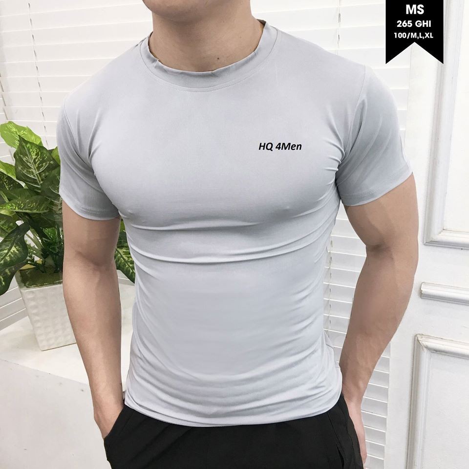 Áo thun Nam ❤️ [Xả Kho] ❤️Áo thun nam body ngắn tay cổ tròn áo thun lạnh 4 chiều tập gym thấm hút mồ hôi | BigBuy360 - bigbuy360.vn