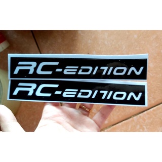 Combo 2 tem decal dán phuộc rc - edition đen chữ trắng giá rẻ