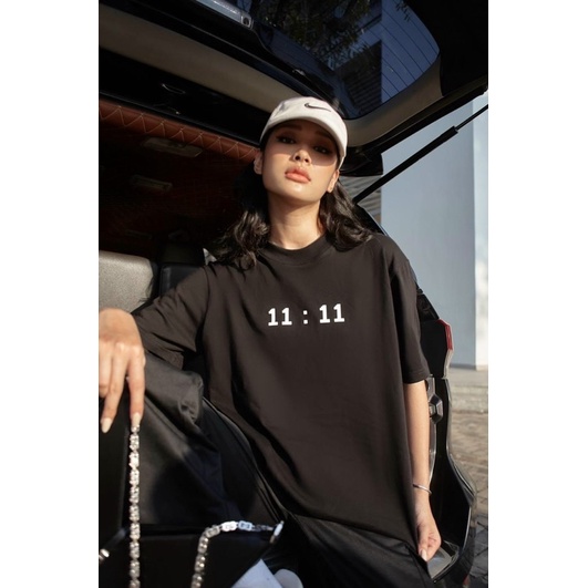 ÁO THUN TAY LỠ COTTON 11:11 FORM UNISEX NAM NỮ (hình chụp thật)
