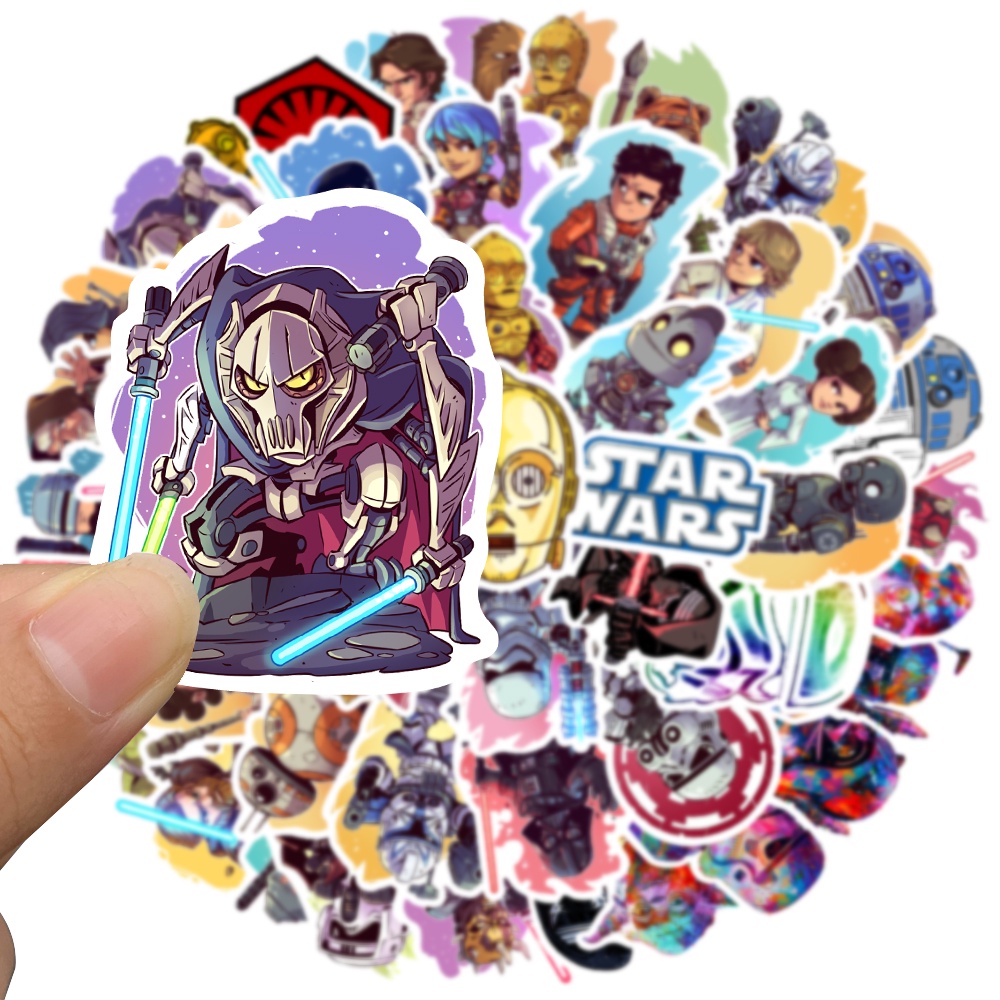 Set 10/50 Sticker Chống Thấm Nước Hình Ngôi Sao Vui Nhộn Dán Trang Trí Xe Đạp, Laptop