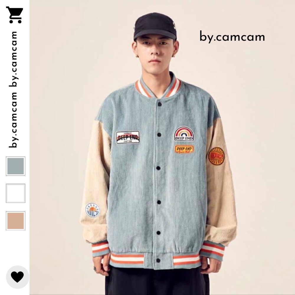 Áo Khoác BOMBER, Áo Khoác Bóng Chày Nam Nữ Ulzzang Unisex Style Đường Phố By.camcam