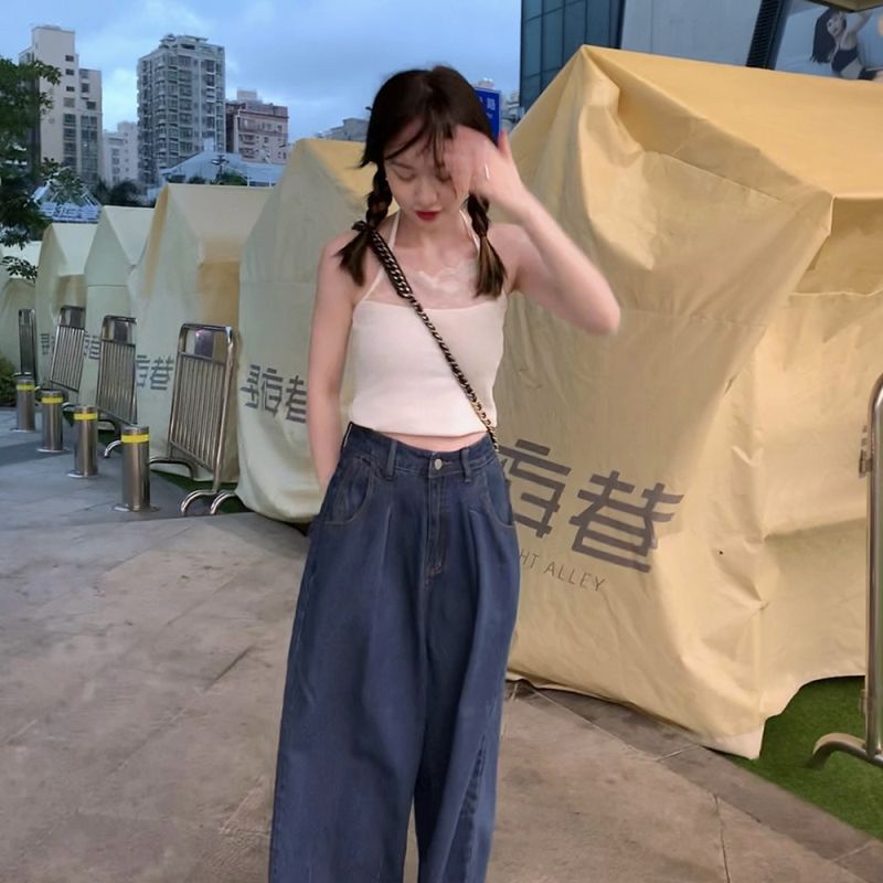 Áo Hai Dây Phối Ren Họa Tiết Dễ Thương Cho Nữ