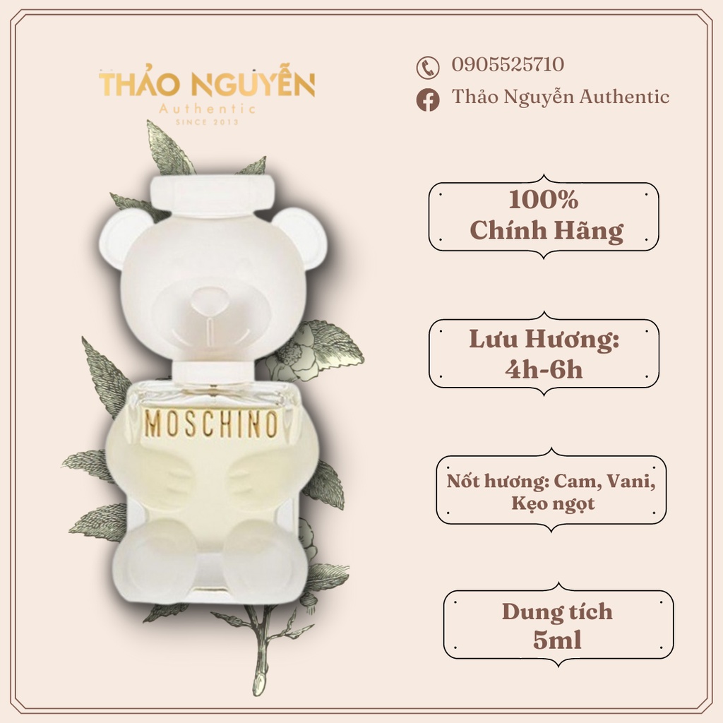 Nước hoa mini nữ Moschino Toy 2 5ml - Hàng chính hãng