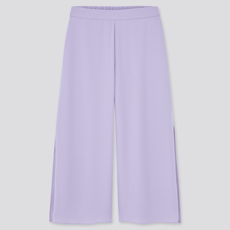Quần vải ngố nữ ống rộng xẻ tà thanh lịch, quyến rũ của UNIQLO