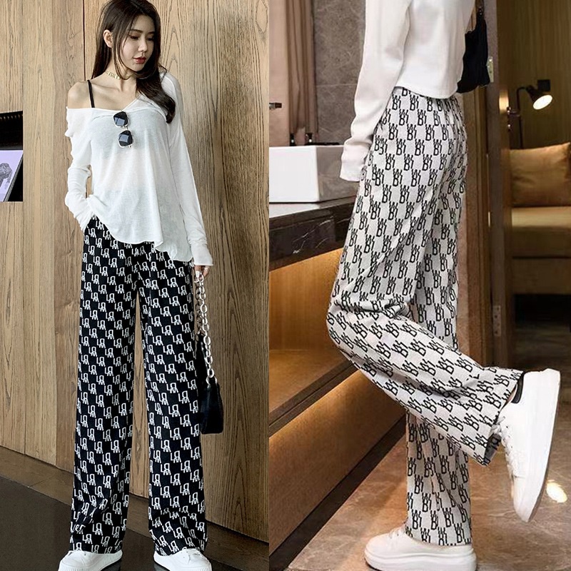 Quần Dài Lưng Cao Ống Suông Thời Trang Xuân Hè Cho Nữ