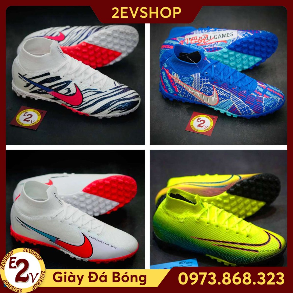 Giày Đá Bóng 𝗧𝗙 𝗡𝗶𝗸𝗲 𝗠𝗲𝗿𝗰𝘂𝗿𝗶𝗮𝗹 𝗩𝗜𝗜 Cao Cổ Đủ Màu Đã Khâu " ˇ P