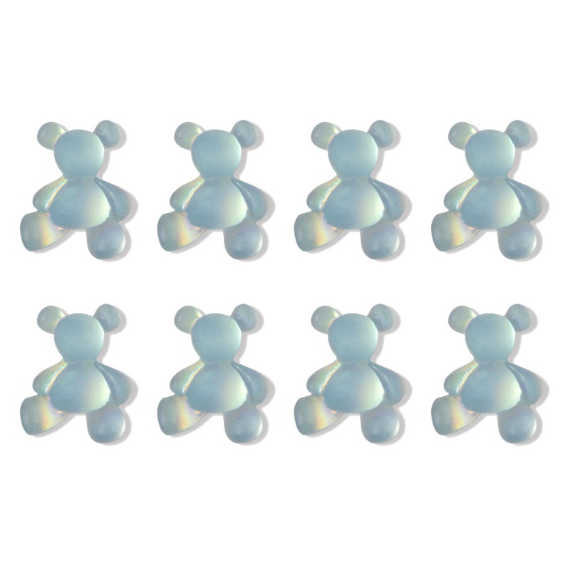 Set Đá 3D Phát Sáng Trong Đêm Hình Gấu Dùng Trang Trí Móng Tay