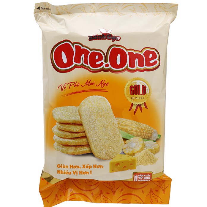 Bánh gạo One-One Gold vị Phô mai ngô gói 118g