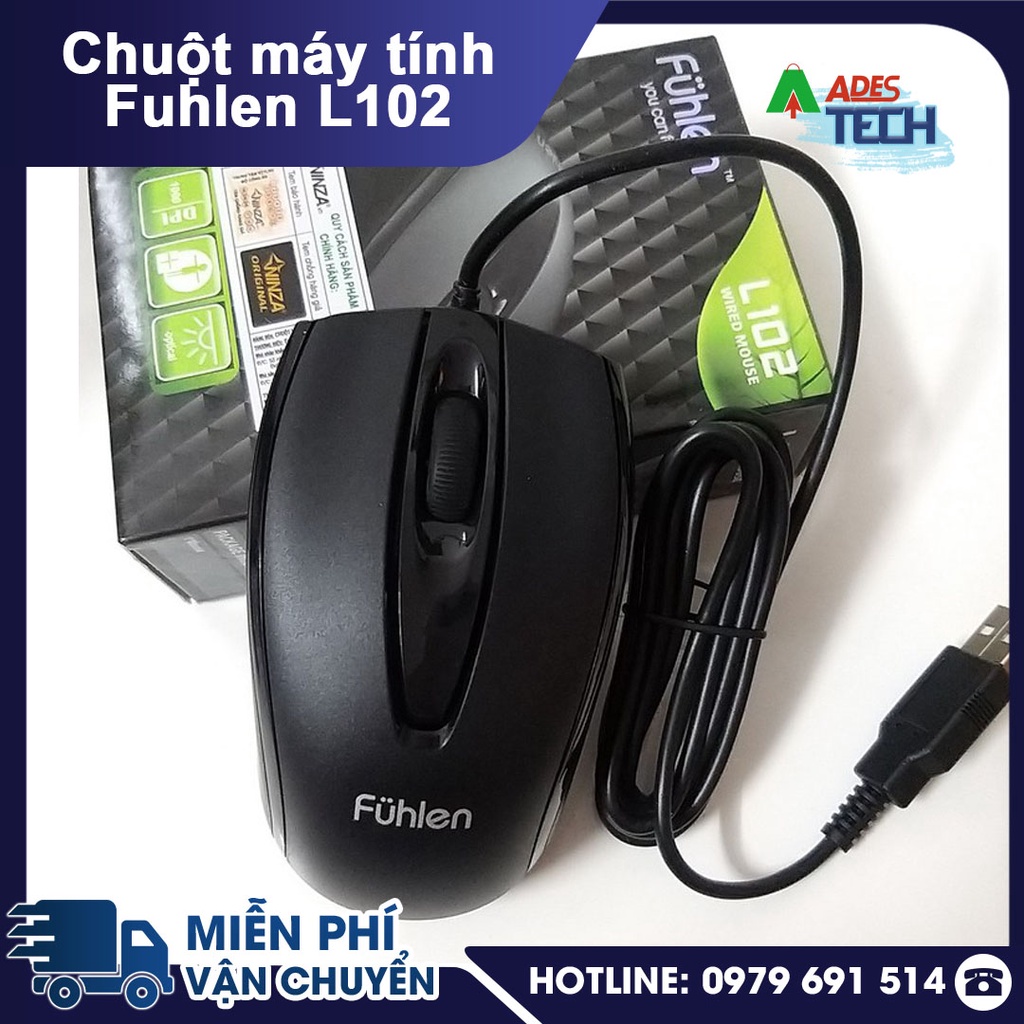Chuột Máy Tính Có Dây Fuhlen L102 Kết nối USB | Chuột Văn Phòng Fuhlen Chính Hãng