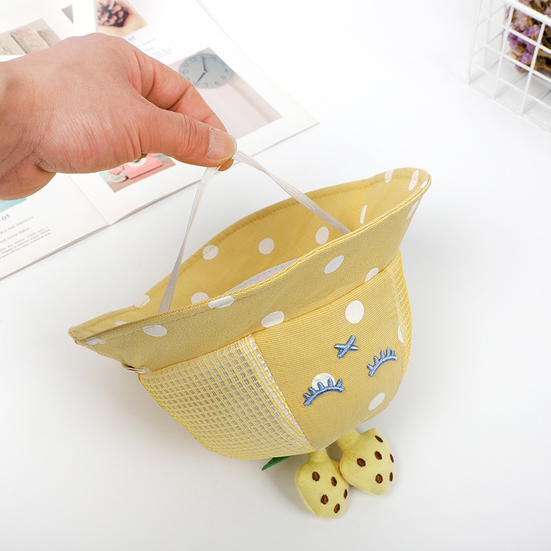 Nón vành trò tai nấm dễ thương có quai cho bé