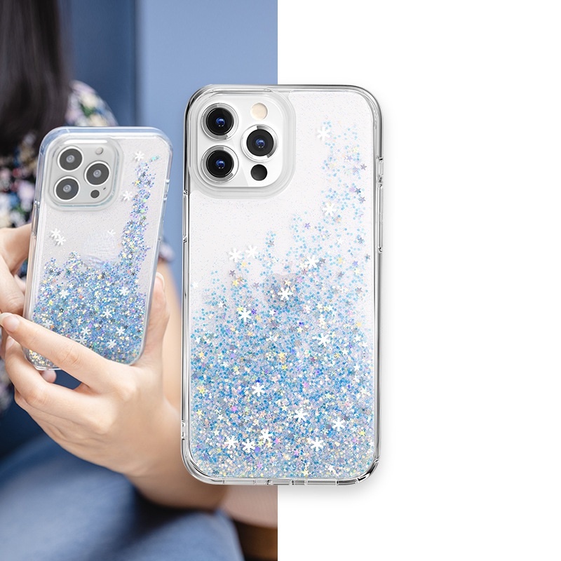 Ốp Điện Thoại Trong Suốt Chống Sốc Phối Kim Tuyến Nước Cho iPhone 14 Pro Max / 14 Plus 14 / 14 Pro