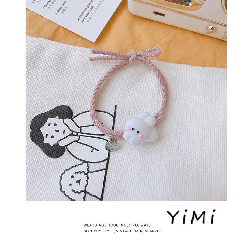 Vòng Đeo Tay Cặp Đôi Bằng Cao Su Hút Nam Châm Hình Gấu/Thỏ Dễ Thương Cho Nữ