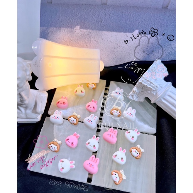 CHARM HÌNH THỎ XINH M92 SET 20 VIÊN