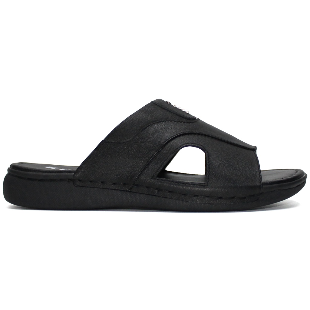 Dép Quai Ngang Nam KITA'S - Da Bò Thật - Đế Cao Su - May Đế - Bảo Hành 3 Tháng - 119-9599