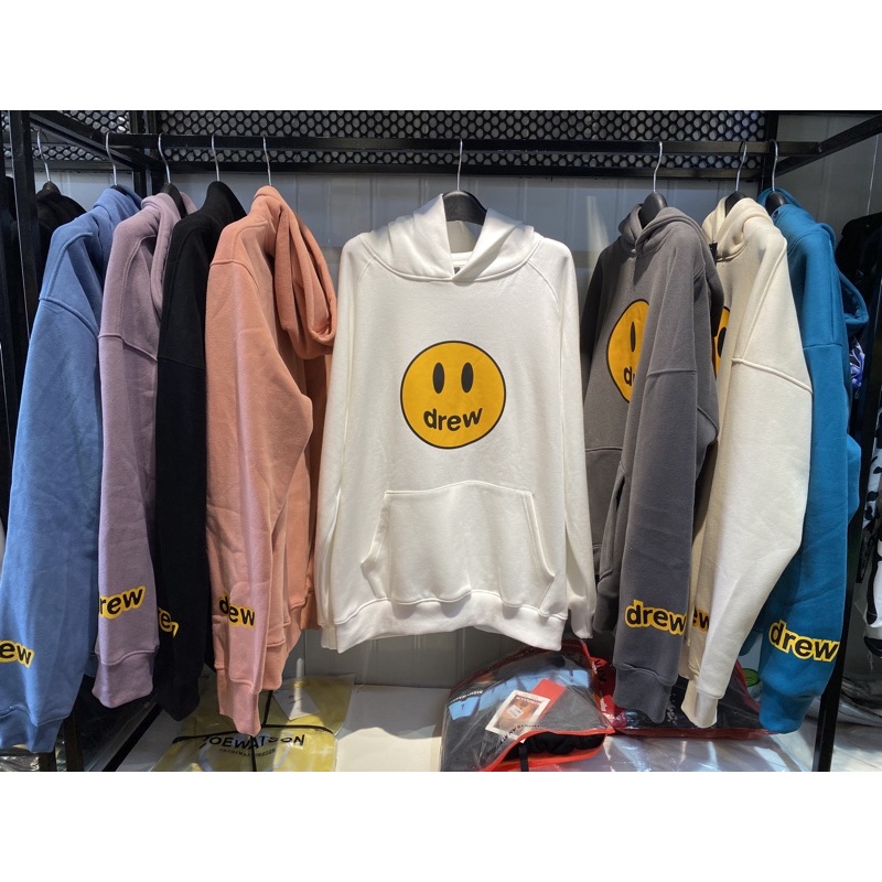 Áo hoodie drew house mặt cười hellbear store , áo nỉ bông hoodie unisex nam nữ